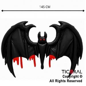 GLOBO METALIZADO HALLOWEEN MURCIELAGO 145 CM (U2504-025)